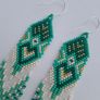Turquoise Mermaid earrings, silver ear hook Image 3