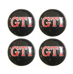 4PCS GTI 65mm 2.56" Emblem Alloy Wheel Center Cap Hub Cover Logo Badge for VW Volkswagen VW GTI Centre Wheel Caps Golf Scirocco MK7 MK7.5 MK8