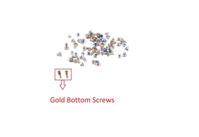 For iPhone 8 Plus Full Complete Screw Set Repair Fix With 2 Gold Bottom Screws - FHT29IPFC