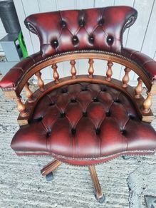 Vintage Leather Captains Chair
