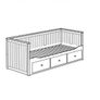 Sofa bed Ikea Hemnes, with storage drawers & incl mattress Image 3