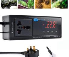 Reptile Thermostat, Terrarium Heaters Temperature Controller Outlet Digital LED with Suction Cup for Reptiles Aquariums Insect Heaters (FREE POSTAGE)
