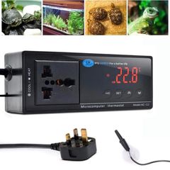Reptile Thermostat, Terrarium Heaters Temperature Controller Outlet Digital LED with Suction Cup for Reptiles Aquariums Insect Heaters (FREE POSTAGE)