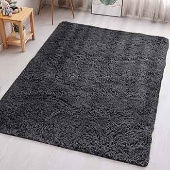 Homeware Fluffy Bedroom Rug Small Beige Area Rugs 50x80 cm for Living Room Plush Carpet Modern Soft Shaggy Pile Faux Fur Rug for Home