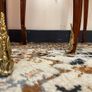 FLASH SALE ! Was 395 now 320 ! Pair of Marquetry & Brass Occasional Tables with Marble Tops. Image 4