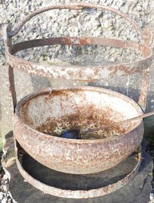 Victorian Cast Iron Cauldron 1800s Garden Decoration, Flower Pot