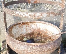 Victorian Cast Iron Cauldron 1800s Garden Decoration, Flower Pot