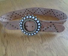River Island Leather Belt with Decorative Buckle for Sale