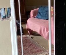 Standing storage mirror