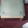 glass wooden coffee table Image 3