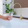 Drinking Water Tap, SUS304 Stainless Steel, No-Air Gap Reverse Osmosis Tap for Kitchen Bar Sink, Brushed Gold Image 2