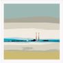 Calmer Day on Dublin Bay, XL Framed Canvas Print, by artist Helen Mathews Image 3