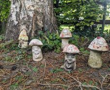 Fairy garden cement ornaments