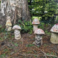 Fairy garden cement ornaments