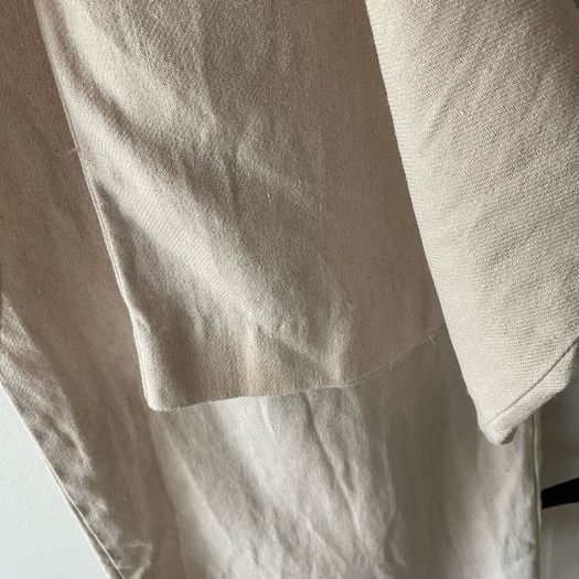 Stradivarius Wide-Leg Linen Blend Pleated Trousers Ecru Beige