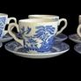 Vintage English Ironstone "Old Willow" Tea Set Image 4