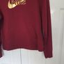 nike icon funnel neck hoodie size xs burgundy in excellent condition Image 4