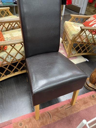 Brown leather chair