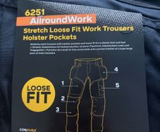 Snickers Workwear 6251 AllroundWork Stretch Loose Fit Work Trousers with Holster Pockets