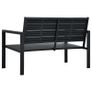 Garden Bench 120 cm HDPE Black Wood Look Image 4