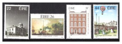 1985 Ireland Anniversaries : Bicentenaries of Dunsink Observatory, First Flight of an Irishman. Royal Irish Academy. 800th Anniversary of Cork City Commemorative Stamps Mint Never Hinged (MNH)