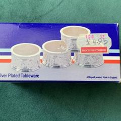 Brand new vintage silver plated napkin rings