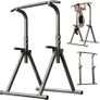 Foldable Power Tower Pull Up and Dip Station Free Standing 6 Level Adjustable 175-210 cm Stable Triangular Base Space Saving Home Gym Equipment Image 2