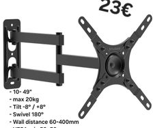 TV Monitor Wall Mount Bracket Tilt Swivel 10-49"