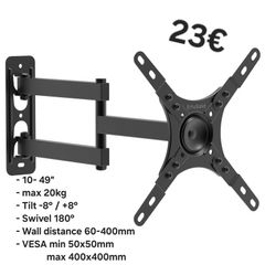 TV Monitor Wall Mount Bracket Tilt Swivel 10-49"
