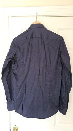 Guide London Premium Navy Cotton Shirt (Size M)