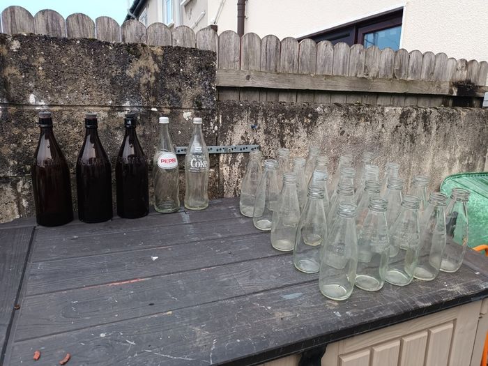 Vintage Milk, Coca-Cola, Pepsi and Bulmers Bottles