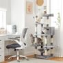 FREE EXPRESS SHIPPING Cat Tree, Cat Condo with Hammock, Perch, Cat Tower, Light Grey Image 3