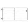 5 Bar Field Gate Steel (95-170)x90 cm Silver Image 2