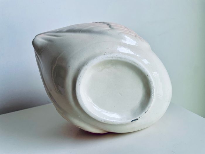 Vintage Style Pink & White Ceramic Swan Planter Vase 21cm