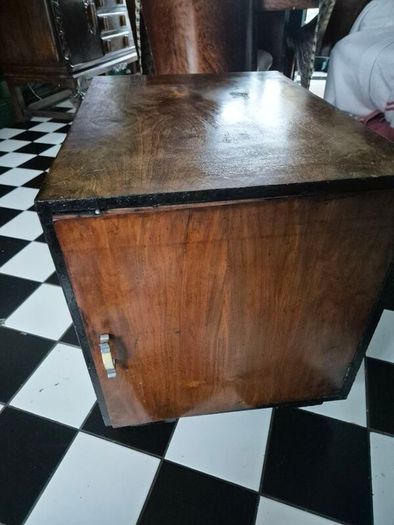 Vintage Art Deco retro MidCentury cupboard/ bookshelf/coffee table on wheels