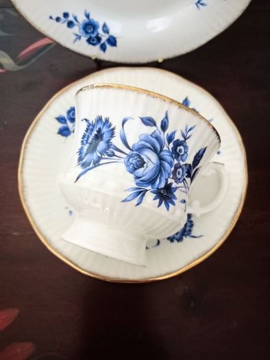 Vintage Clare Blue Floral Pattern Tea Set.