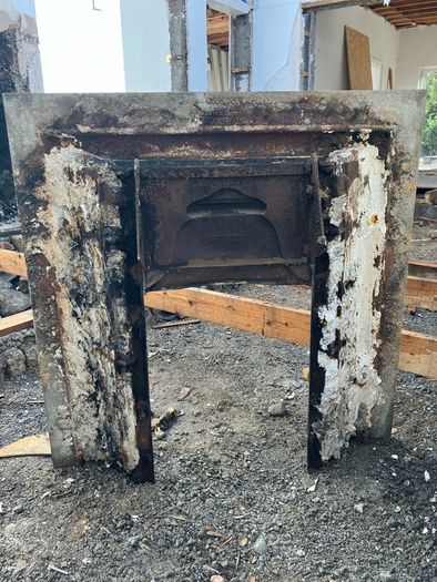 Cast iron fireplace