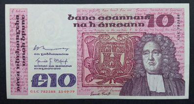 Ireland | 10 Pounds | 1979 | P.72a | Prefix - GLC | aUNC