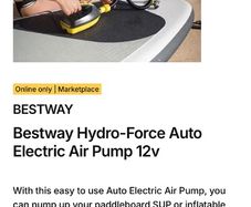 Bestway 12v  Hydro ForceAuto Air electric pump - new