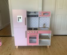 Kitchen Corner Deluxe Wooden Kitchen Pink