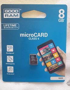 8GB Micro SD Card - GoodRam  Price starts at 2 Euro.