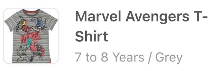 Marvel Avengers T-shirt age 7-8 NEW