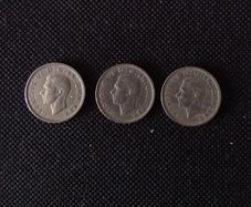 Collection of George VI - Pre-Decimal English One Schilling Coins (3)