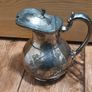 Silver Plated Teapot Vintage Engraved Floral Antique Rustic Decor Victorian Jug Coffee Pot Image 6