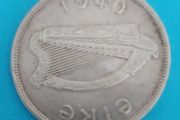 Ireland 1940 Harp Half Crown in  Extremely Fine condition