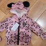 Official Disney Minnie Mouse Fleece Lined Baby's Puffer Jacket with Matching Mittens Image 8