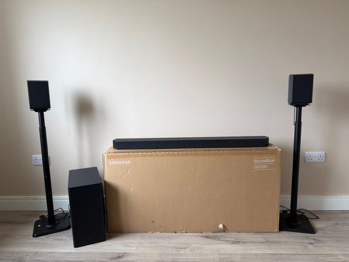 Samsung Q930D Dolby Atmos Soundbar with Speaker Stands (Like New)