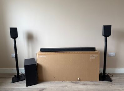 Samsung Q930D Dolby Atmos Soundbar with Speaker Stands (Like New)