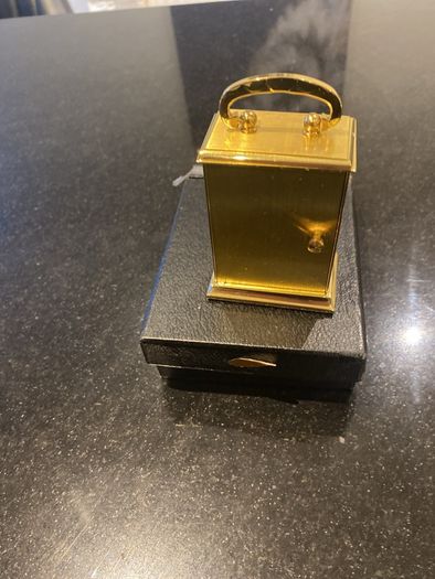 Astral Balmoral brass miniature clock