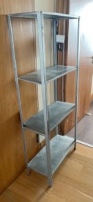 IKEA HYLLIS Galvanised Shelving Unit 60x27x140 cm - 4 Shelves, Indoor/Outdoor Storage